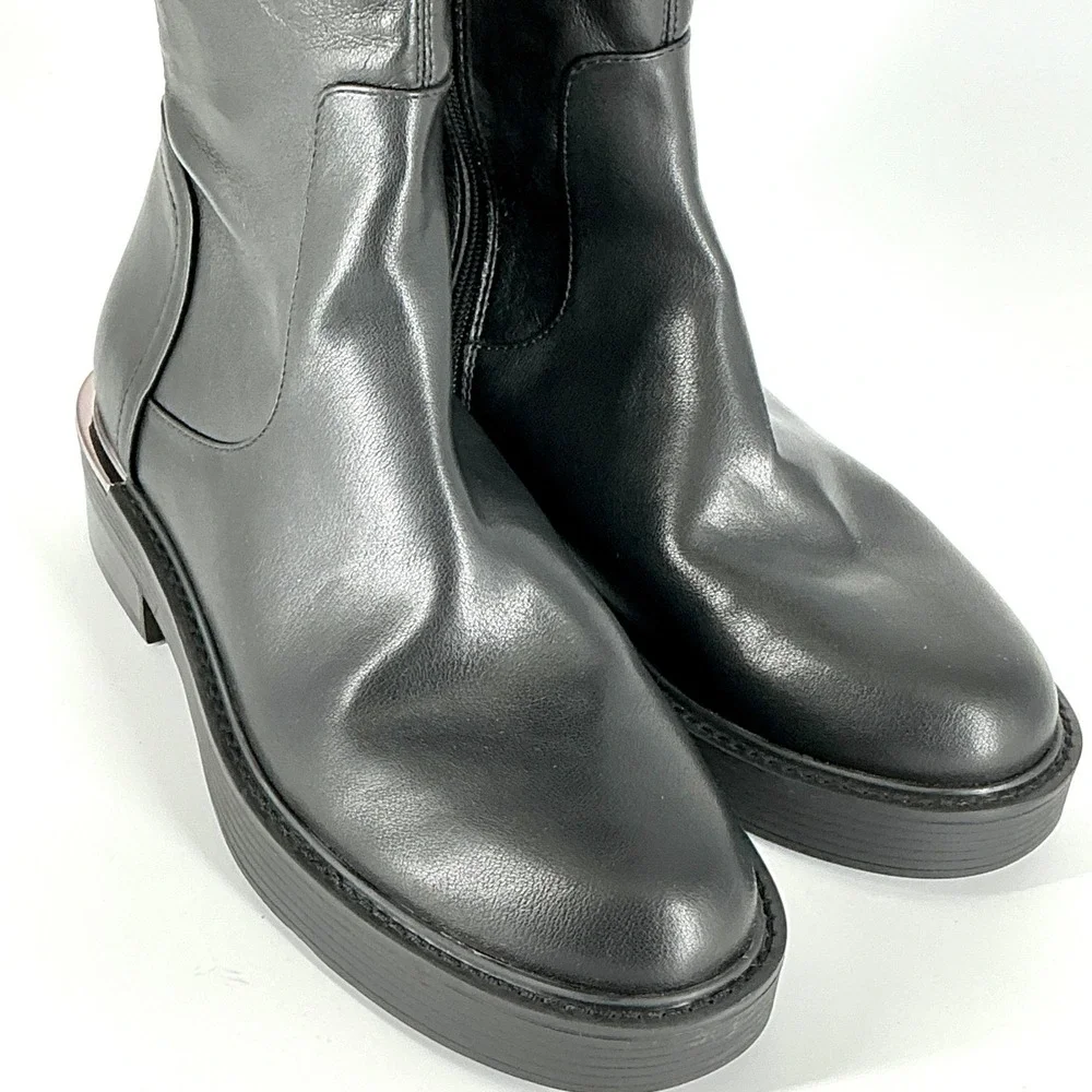 DKNY Size 8.5 Black Over the Knee Platform Boots NEW 40MM Winsloe‎ $199